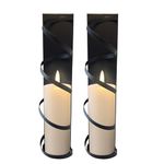 Lily's Home Metal Spiral Wall Candle Sconces Set of 2. Elegant Wall Decorations for Living Room, Bedroom, Hallways and Farmhouse - Perfect for Fireplace Mantel Decoration. for 3" Dia Pillar Candles