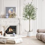 YOLEO Artificial Olive Tree 6FT Tall Faux Silk Olive Plant for Home Office Decor Indoor Fake Olive Tree with Lifelike Olive Fruits