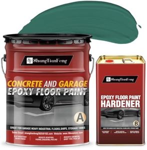 4 Gallon Epoxy Floor Paint kit (Fresh Green,High-gloss,800 sq.ft) -100% solids| 6H hardness|20-year durability| Compatible with decorative color flakes,Concrete coating for Garages,Basements, Wall