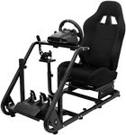 Dardoo Racing Simulator Cockpit with Gaming Chair Adjustable Compatible with Thrustmaster T80 T150 Logitech G29 G920 G923 Steering Wheel Stand without Steering Wheel, shifter and Pedals