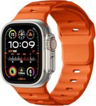 GLAMYOURS Sport Bands Compatible with Apple Watch Ultra/Ultra 2 Band 49mm 46mm 45mm 44mm (42mm-Series 3/2/1 Only) for Men, Soft Silicone Wristbands Strap for iWatch Series 10 9 8 7 6 5 4 SE