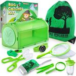 Bug Catcher Kit & Outdoor Explorer Kit for Kids, 11 Pcs Bug Catching Kit with Bug Cage, Backpack, Flashlight, Manifying Glass, Toy Net, Outdoor Exploration Toys Gift for Boys Girls 3-12