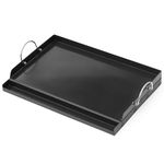 Onlyfire Universal BBQ Griddle with Handles for Charcoal/Gas Grills, Ceramic Coated Non-Stick Flat Top Griddle for Outdoor Cooking, 23" x 16"