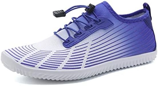 Water Shoes Mens Womens Beach Swim Shoes Quick-Dry Aqua Socks Pool Shoes for Surf Yoga Water Aerobics, Klein Blue, 7.5 Women/6 Men