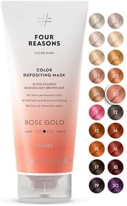 Four Reasons Color Mask - Rose Gold - (19 Colors) Toning Treatment, Color Depositing Conditioner, Tone & Enhance Color-Treated Hair - Semi Permanent Hair Dye, Vegan and Cruelty-Free, 6.76 fl oz