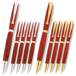 Legacy Woodturning, Fancy Pen Kit - Gold & Silver Variety, 10 Pack, Includes 5 Gold, 5 Silver