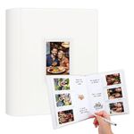 180 Pockets Photo Album for Fujifilm Instax Mini 12 11 9 8+ 8 7s 99 40 Evo Camera, Front Window, Photo Book with Writing Space for Polaroid 3 Inch Instant Film,K-pop Photocards(White)