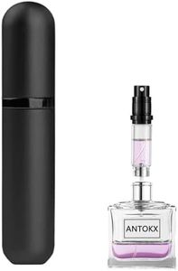 Perfume Travel Refillable Bottle Atomizer - 5ML ANTOKX Perfume Atomizer, Luxury Leakproof Portable Perfume Sprayer for Women and Men (Black-1)