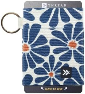 Thread Wallets Ultra Slim Minimalist Card Holder Wallet for Men and Women (Emmeline Navy, One Size)