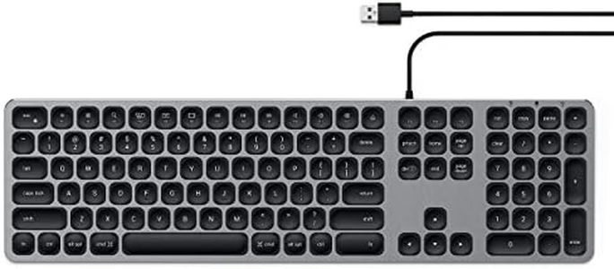 Satechi Clavier Filaire USB en Aluminium avec Pavé Numérique QWERTY US - Clavier avec Fil pour Macbook Pro/Air M2/M1, iPad Pro/Air M2/M1, Mac Mini M2, iMac M1- Gris Sidéral, Disposition Anglais