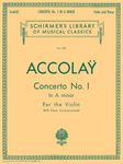 Concerto No. 1 in a Minor: Schirmer Library of Classics Volume 905 Violin with Piano Accompaniment