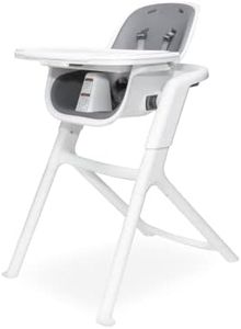 4moms connect high chair | Baby High Chair with One-Handed, Magnetic Tray Attachment | Grow-With-Me | from The Makers of The mamaRoo | White/Grey