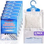 Set of 6 Hanging Interior Wardrobe Dehumidifier - 230g Each Bag - Ideal to stop damp & condensation- For Wardrobe, Home, Kitchen, Garage, Bedroom, Caravan, Office, Basement etc