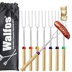 WALFOS Marshmallow Toasting Forks, Telescoping Marshmallow Toasting Kits Sticks, BBQ Smores Skewers, Campfire Roasting Sticks & Hot Dog Forks, 8 PCS