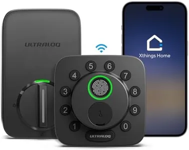 ULTRALOQ Bolt Smart Lock, Built-in Wi-Fi, Matter Over Thread, Works with Apple Home, Alexa, Google, 7-in-1 Keyless Entry Deadbolt with Fingerprint ID, App, Keypad, Remote Control, 18 Months Battery