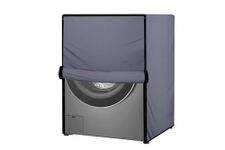 Front Load Washing Machine Cover for LG 8 Kg Fully-Automatic Model FHV1408ZWP (86 X 61 X 61 Cms), Waterproof & Dustproof, Polyester, Grey