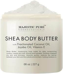 MAJESTIC PURE Shea Body Butter - Intense Hydrating with Fractionated Coconut Oil, Jojoba, and Vitamin E - Moisturize for Dry, and Oily Skin - For All Skin Types - Skin Care for Men and Women - 8 oz