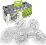 Slipstick CB658 Stack-Its 1 Inch Adjustable Bed Risers/Furniture Risers (Set of 8) Lifts Height 1", 2", or 3" - Clear Heavy Duty Raisers