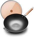 WANGYUANJI Iron Wok,14.2" Woks for 