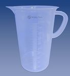 Rusho Transparent Plastic Measuring Jug 2000ml for Kitchen Cooking Mug Moulded in Polypropylene