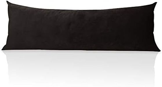 StangH Black Body Pillow Pillowcase, 20 x 54 inches Soft Velvet Body Pillow Cover with Zipper Closure, Warm Cozy Body Pillow Case for Adults Pregnant Women, 1 Piece