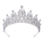 HPMAISON Women Crystal Wedding Crown Girls Tiara Headband Carnival Headdress Fancy Dress Princess Queen Hair Accessories for Birthday Prom Bridal Hen Party Halloween Christmas Costume Party