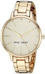 Nine West Women's Crystal Accented Bracelet Watch, Gold