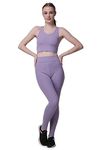 BEASTRIBE - Women's Sports Bra & Track Pant Set For Gym,Yoga, Exercise, Sports| Seamless, Stretchable, Breathable Soft Fabric | Women 2 Piece Tracksuit Sports Bra & High Waist Legging (M, Lavender)