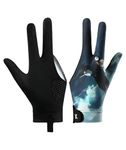 XFSAFDM Snooker Gloves Left Hand, Professional Full Finger Billiard Gloves for Enhanced Grip and Control, Breathable Fabric for Comfort, Ideal for Snooker and Pool Players