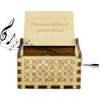 Zesta Personalized Hand Cranked Wooden Music Box for Wife, for Men and Women | Wooden Personalized Music Box Gift