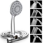 ALTON SHR22355 ABS, 4-INCH, 5-Function Hand Shower With 1.5 Meter Hose Pipe And Wall Hook, Silver