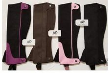 Lift Sports Half Chaps Horse Riding Equestrian Adult S/M/L/XL Amara Black-Brown-Pink-Purple (X-Large, Black)