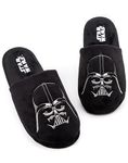 Star Wars Slippers For Men | Adults Dark Side Darth Vader House Shoes | Novelty Merchandise Gifts For Him | Memory Foam Polyester Slip On 7-8 UK