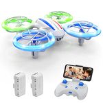 DEERC Mini Drone with 720P HD FPV Camera for Kids, D23 RC Quadcopter with Bright LED Lights, Altitude Hold, Headless Mode, 3D Flips, Voice/Gesture Control, 2 Batteries, Gift Toy for Boys and Girls