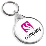 Turquoise Personalised Promotional Custom Business Keyrings Key Fobs 38 x 38 mm | Round (Pack of 50)