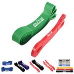 Elite Athletics Pull Up Resistance Bands Set - Pull-Up Assist Exercise Bands, Long Workout Bands for Exercise, Stretching, Mobility, Powerlifting, Resistance Training (Red, Green)