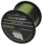 KING CARP - 1/4 lb Spools of CAMOU GREEN Bulk Extra Strong Monofilament Carp & Specimen Coarse Fishing Line - Breaking Strains (20lb) [13-369-20]