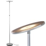 Platinum Silver : Brightech - Sky LED Torchiere Floor Lamp - Dimmable Super Bright 30-Watt LED - Warm White Color - Omni-Directional Head - Silver