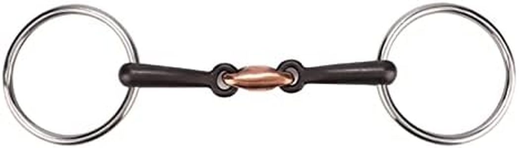 Ring Horse Snaffle, Stainless Steel Training Horse Bit Tack Professional Ring Horse Snaffle Bit Equine O-Ring Sweet Iron Twist (115mm)