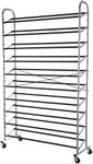 Amazon Basics 50-Pair Shoe Rack Organizer, Chrome