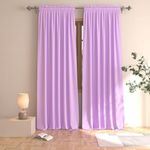 Purple Curtains Room Darkening 100 inches Window Curtain Panels Girls Room Nursery Living Room Divider Patio Doorway Sliding Glass Door Rod Pocket Thermal Insulated Drapes Bedroom 2 Panels 52"x100"