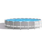 Intex 26755EH Prism Frame Premium Above Ground Swimming Pool Set: 20ft x 52in – Includes 1500 GPH Cartridge Filter Pump – Removable Ladder – Pool Cover – Ground Cloth