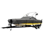 Classic Accessories StormPro Heavy-Duty Ski & Wakeboard Tower Boat Cover, Fits Boats 20-22 ft Long, Beam Width to 106 in Wide, Charcoal, 20-412-120801-RT