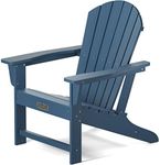 SERWALL Adirondack Chair | Adult-Size, Weather Resistant for Patio Garden, Backyard & Lawn Furniture | Easy Maintenance & Classic Adirondack Chair Design (Blue)