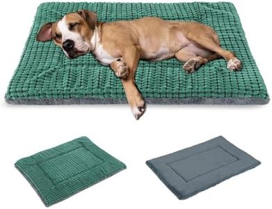 BVAGSS Dog Bed Mat,Reversible Crate Pad, Memory Foam Beds, Soft Warm Pet Cushion for Small Medium Dogs, Washable Pet Sleeping Mattress Kennel Bed Pad XH079 (42''x28''x1.6'',Green)