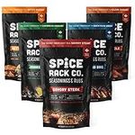 BBQ Spices And Rubs Gift Set - Spice Rack Co BBQ Rubs And Spices Gift Set, Grilling Smoker Spices And Rubs Gift Set Of 5 Meat Rubs For Smoking, Gifts For Meat Smokers & BBQ Gifts For Men & Women (5pk)