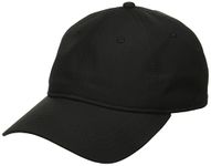 Lacoste Men's Sport Solid Taffeta Side Croc Hat, Black, One Size