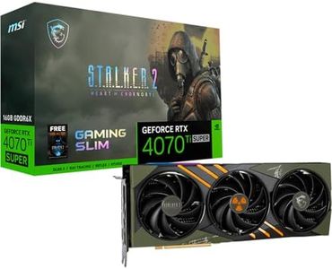 MSI GeForce RTX 4070 Ti SUPER 16G Gaming Slim Stalker 2 Edition Grafikkarte - Mit Stalker 2 GameCode, GDDR6X (21Gbps/256-bit), PCIe 4.0, TRI FROZR 3, HDMI 2.1, DisplayPort 1.4a