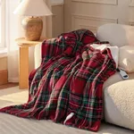 Bedsure Plaid Heated Throw Blanket 