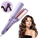 HOVCEH Big Wave Hair Curler, 32mm Waver Hair Curler, Big Wave Hair Curler Iron Wand, French Egg Roll Curling Iron, V Shaped Hair Curling Iron 160°C and 220°C, Immediate Waves